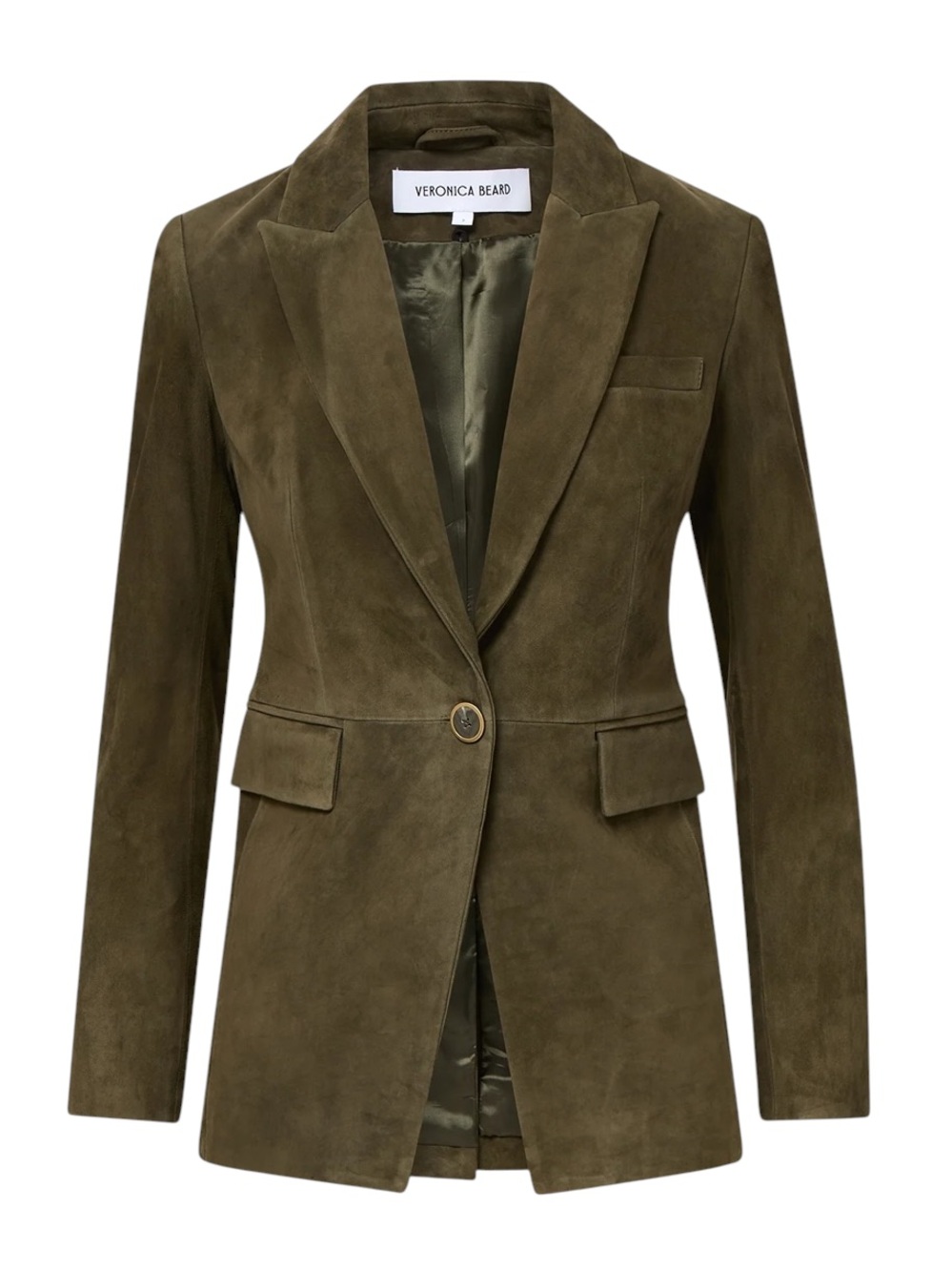 VERONICA BEARD Duane Suede Leather Dickey Jacket Blazer Moss Green New $1800 8